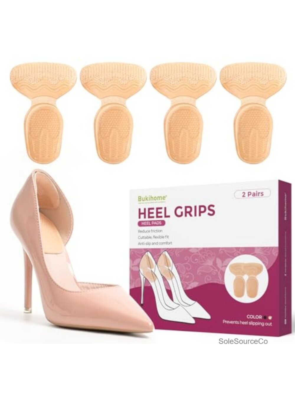 T-Shape Gel Heel Grips Pads for Shoes Comfort Anti-Slip